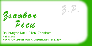 zsombor picu business card